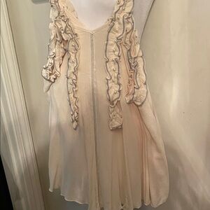 POL Cream Ruffle Blouse